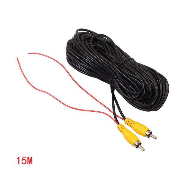 Universal RCA macho a macho Cable de vídeo Cable de visión trasera inversa para coche Cable de vídeo para cámara de aparcamiento 6m/10m/12m/15m/20m Speravity PJ7138-04