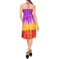 thumbnail image 3 of HAPPY BAY Women's Boho Beach Smocked Mini Swing Dress Tube Top Strapless Dresses for Women One Size Purple, Tie Dye, 3 of 4