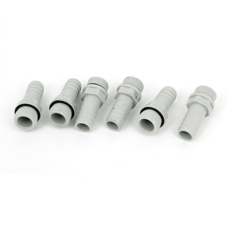 - Unique Bargains New 6pcs Pipe Fitting Coupler 3/8BSP Male Thread x 12mm Hose Barb Fuel Gas Water