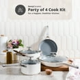 thumbnail image 2 of Greater Goods Savvy Ceramic Nonstick Cookware Set, 10 Piece Kit (Birch White), 2 of 13