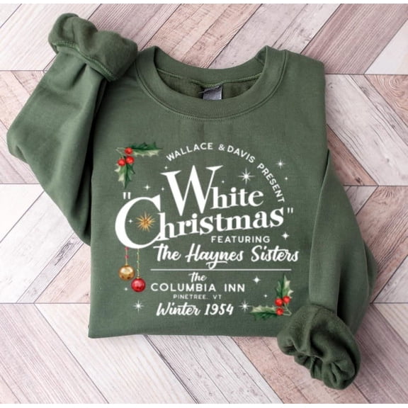 White Christmas Sweatshirt, Cute Christmas Movie Hoodie, Funny Xmas Holiday Sweater