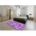 thumbnail image 5 of Ahgly Company Machine Washable Indoor Rectangle Transitional Violet Purple Area Rugs, 7' x 9', 5 of 7