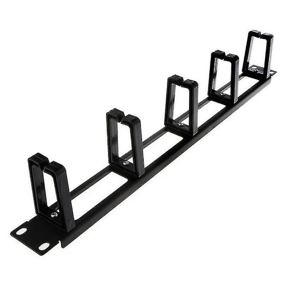 19 Inch 1u Rack Cabinets Cable Management Network Organizer Hollow Metal Base Five Ring Detachable-haoyi