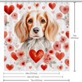Dog Pink Hearts Shower Curtain Sets, Shower Curtain for Bathroom