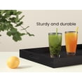 thumbnail image 6 of Fibogollo  Bamboo Set of 2 Serving Tray with Handles,Decorative Trays Platter,Breakfast Tray in Bed,Food Drinks Tray for Eating,Working,Storing(Black), 6 of 6