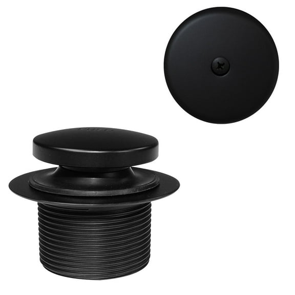 Westbrass D93-50 1-1/2" Tip-Toe Bathtub Drain Trim Set with One-Hole Overflow, Powder Coat White