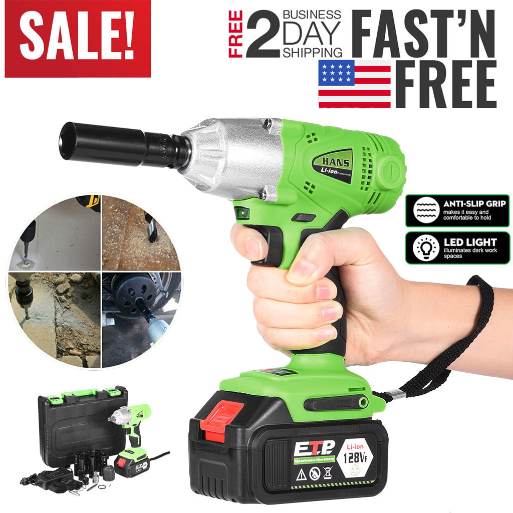 1/2'' 16800mAh Electric Brushless Cordless Impact Wrench Drill High Torque Tools 