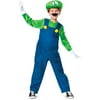 Party City Luigi Deluxe Costume for Kids, Super Mario Bros, Medium, Includes Jumpsuit, Hat, Gloves, Mustache, Favor Cup