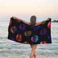 thumbnail image 5 of KLL 80s Style Palm Trees Microfiber Beach Towel Fast Drying,Extra Large 27.5"x55" Sand Free Beach Towel Super Lightweight Towels, 5 of 5