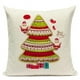 thumbnail image 3 of Christmas Tree Pattern Linen Throw Pillow Case, Decorative Cushion Cover, Car, Home, Sofa Decor, Merry Christmas, 3 of 4