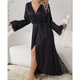 thumbnail image 5 of Batas de moda para mujer, cómodas, de color, con cinturón de malla, pijamas para mujer, camisón, ropa para el hogar, pijamas para mujer, 5 of 9