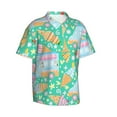thumbnail image 2 of Balery Icecream Truck Print Men's Hawaiian Shirts Short Sleeve Beach Shirt Relaxed Fit Vacation Button Down Shirts-Large, 2 of 9
