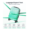thumbnail image 6 of 3 Piece Luggage Sets 20"/24"/28" ABS+PC Lightweight Hardshell Suitcase with Spinner Wheels and TSA Lock,Green, 6 of 11