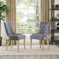 thumbnail image 5 of Modway Pose 19" Modern Performance Velvet Dining Chair in Gray (Set of 2), 5 of 6