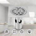 thumbnail image 1 of Square Shower Drain Cover, Bathroom Shower Drain Shower Drain Cover, Removable Filter For Bathroom Basement, 1 of 8
