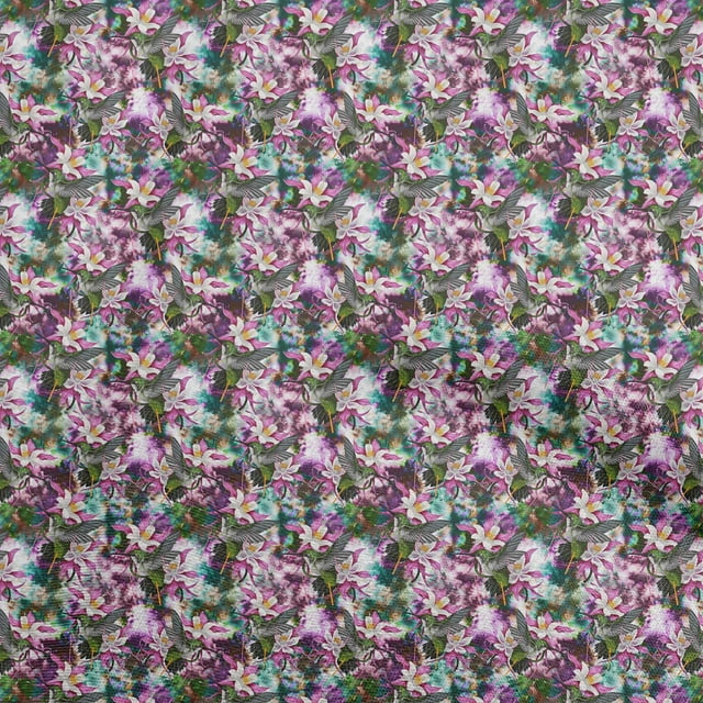 oneOone Silk Tabby Fuschia Pink Fabric Abstract Bird Craft Projects Decor Fabric Printed By The Yard 42 Inch Wide