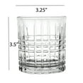 thumbnail image 2 of Lorren Home Trends 11 Ounce Double Old Fashion Drinking Glass-Textured Cut Glass, Set of 6, 2 of 6