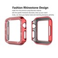 thumbnail image 2 of Njjex Cases for Apple Watch Case Series 3 38mm, PC Plated Hard Bumper Bling Crystal Diamonds Glitter Frame Protective Cover for iWatch Series 3 Series 2 Series 1 38mm -Red, 2 of 8