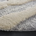 thumbnail image 3 of Safavieh Hi-Lo Almira Abstract Shag Area Rug, Gray/Light Beige, 6'7" x 6'7" Round, 3 of 10