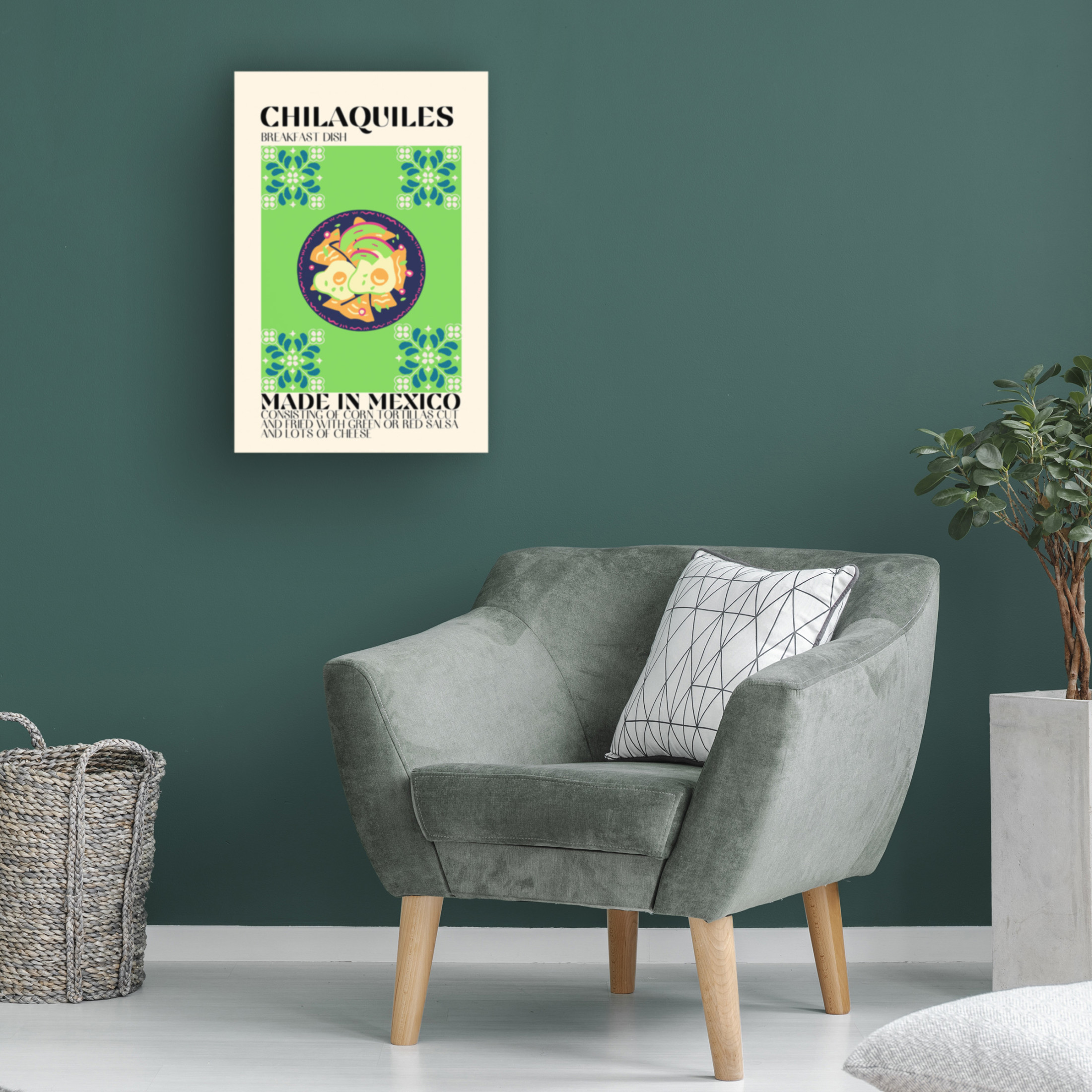 Canvas Wall Art - Gaec Studio 'Chilaquilas' Wall Art for Living Room, Bedroom, or Office Décor by Trademark Fine Art - 16 x 24 Inches
