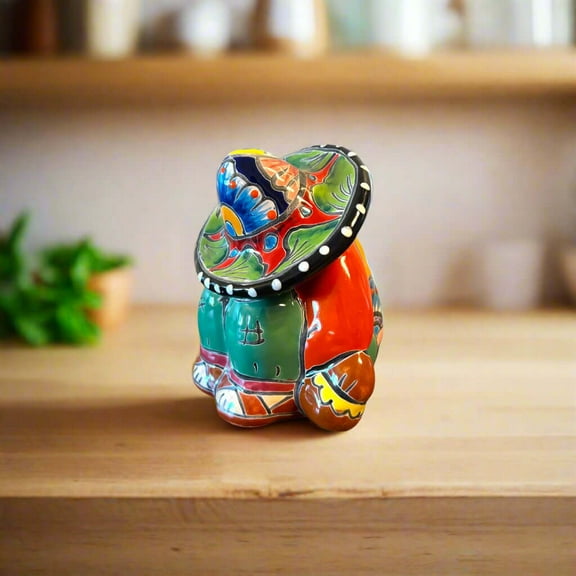 Handmade Talavera Panchito | Colorful Sleeping Man Figurine