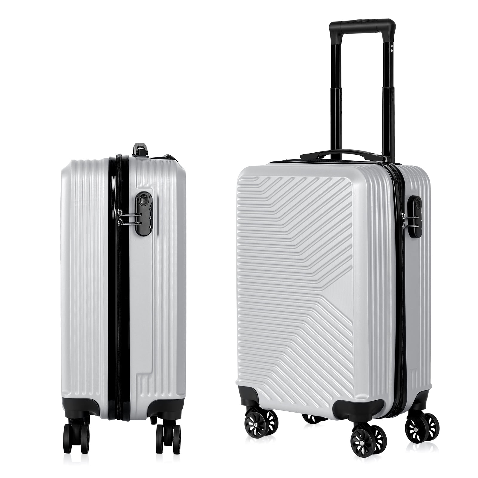 Carry On Luggage, 20" Hardside Suitcase ABS Spinner Luggage with Lock