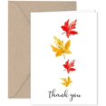 thumbnail image 1 of Fall Leaves Thank You Note s & Kraft Envelopes - 25 Pack, 1 of 5