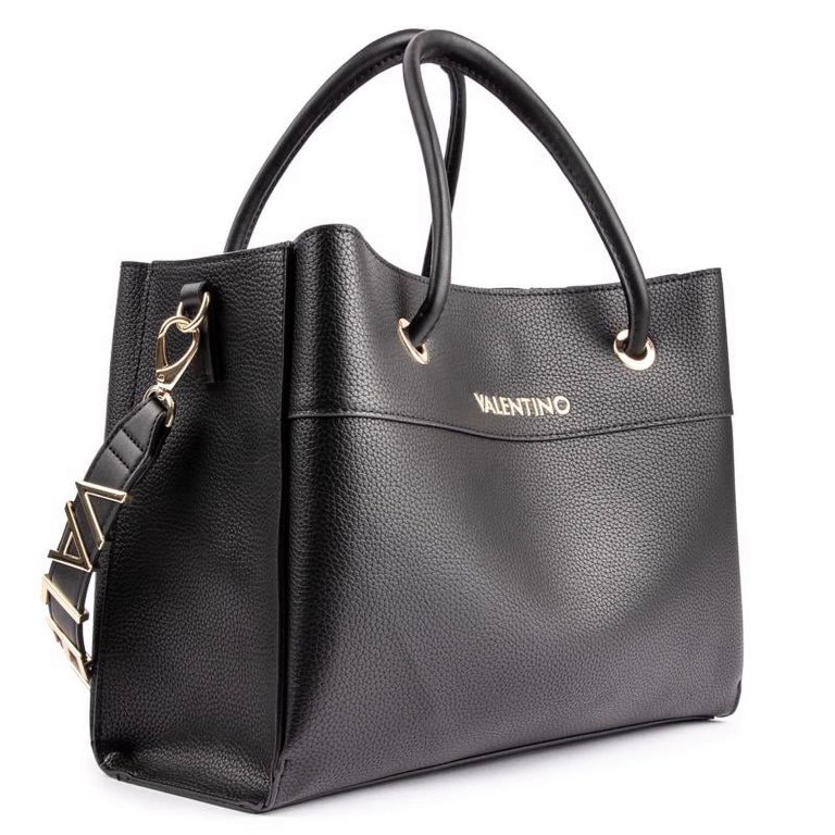 【VALENTINO】ヴァレンティノ Alexia Handbag ロゴ ストラップ Valentino Alexia Metal Logo Strap Tote Shopper Womens Bag In