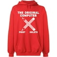 thumbnail image 2 of OXI Hoodie Sweatshirt - Original Computer Print, Basic Casual Hoodie for Men's and Women Fleece Hoodie Long Sleeve - Red 3X-Large, 2 of 3