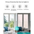 thumbnail image 4 of Window Privacy Film, Pink Stripes UV Sun Blocking Window Tint Film Heat Control One Way Blackout Window Film, Farmhouse White Simple Vertical Striped Non Adhesive Static Cling Sticker 23.6x78.7 In, 4 of 7
