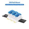 thumbnail image 5 of Aibecy Terminal Strip Blocks Pack with Cover 6-Positions Din Rail Wire Splitter Connector Junction Branch Box UKK160A Wire Cabinet, 5 of 7