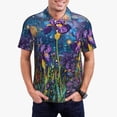 thumbnail image 1 of Fotbe Cosmic Purple Irises Camiseta Polo de Golf para Hombre con Estampado – Camisa Deportiva Transpirable con Cuello Abotonado-XX-Large, 1 of 6