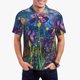thumbnail image 1 of Balery Cosmic Purple Irises Camisa Polo de Hombre con Estampado, de Manga Corta y Tejido Medio, Camisa Tipo Golf Polo-Small, 1 of 6