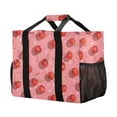 thumbnail image 2 of Cherries with Shadows Reusable Grocery Bags with Handle Side Pocket Waterproof Shopping Portable Tote, 2 of 8