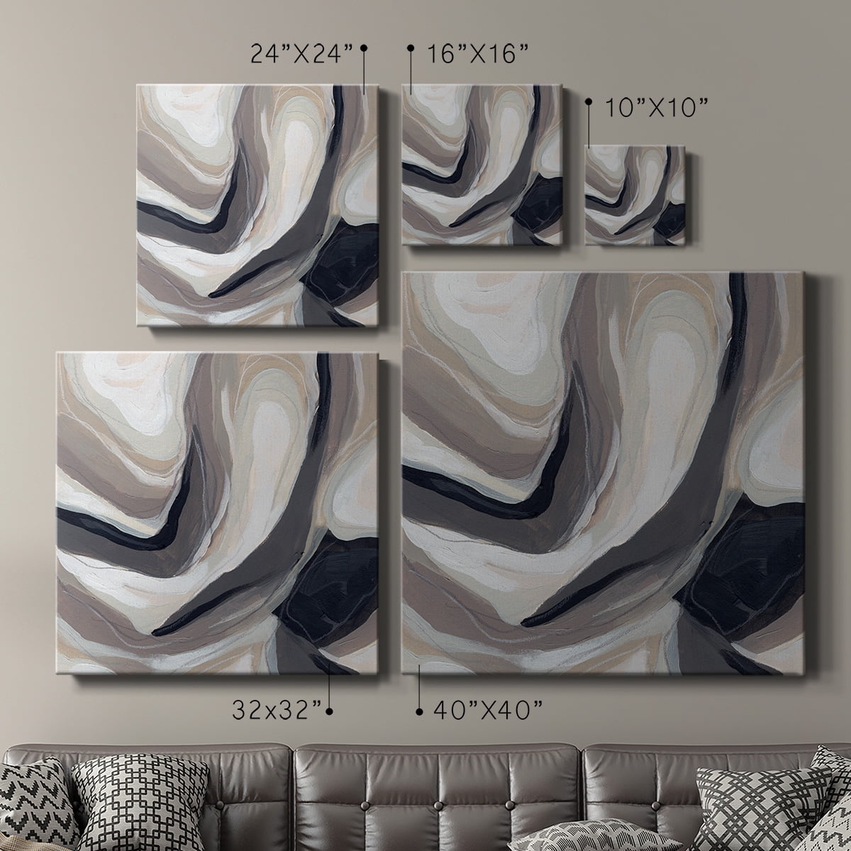 Wexford Home Stone Ripple III-Premium Gallery Wrapped Canvas, 16" x 16" - Ready to Hang