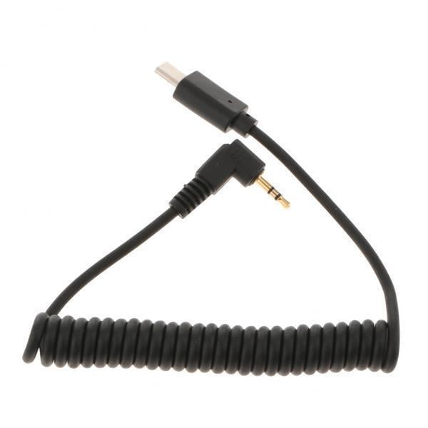 Cable de Obturador Remoto CUTICAT Enrollado de 2,5 mm a Cámara S2 para A6000 HX300 Ⅵ A75 A58 Negro