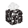 thumbnail image 1 of Fotbe Skeleton Porta Pañuelos Decorativo de Cuero, Caja Cuadrada Moderna para Pañuelos Faciales, Organizador y Dispensador 5x5x5'', 1 of 7