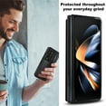 thumbnail image 2 of Allytech Galaxy Z Fold 3 Case Wallet, Premium PU Leather Business Type S Pen Holder Cards Holder Shockproof Stand Feature Cards Pocket Wallet Case Cover for Samsung Galaxy Z Fold 3 -Black, 2 of 9