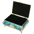thumbnail image 4 of Vintage Jewelry Box, Exquisite Craftsmanship Vintage Jewelry Storage Box  For Store Jewelry Gold Blue, 4 of 8