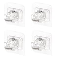thumbnail image 1 of 4pcs Practical Punch-free Pasting Curtain Rod Clips Home Curtain Rod Holders, 1 of 8