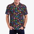 thumbnail image 3 of Balery Colorful Excavator Printed Men’s Short Sleeve Polo Shirt, Midweight Men's Shirt,Golf Polo shirts -3X-Large, 3 of 9
