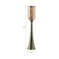thumbnail image 4 of Elegant Glass Hurricane Candle Holder for Home Decor - Decorative Tall Pillar Candlestick Holder for Dining Room - Modern House Accent for Console Table and Living Room Decor - 34", Gold, 4 of 13