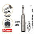 thumbnail image 1 of Boovnll Tool Kit, Drill Sleeve Wind Batch Sleeve Deepened Inner Hexagonal Screwdriver Batch Nut Wrench, Tool Set, Home Essentials, Household Essentials, 1 of 2