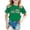 Green, variant on Boys & Girls Crew Neck Short Sleeve T-Shirts,Comfortable Breathable Casual Tops for Daily Back-to-School Outfits