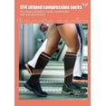 thumbnail image 3 of Compression Socks Men Women Flight Travel Elastic Tube Nurse Edema Pregnant Varicose Veins Hiking Running Marathon Socks S-XL S-M Orange, 3 of 4