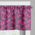 thumbnail image 3 of Ambesonne Leafy Valance Pack of 2, Pinkish Leaves, 54"X12", Purple Grey Fuchsia, 3 of 5