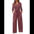 thumbnail image 2 of de Mujer de Larga con Cuello en V, Elegantes, Informales, de Pierna , para Otoño 2025. Rojo Ladrillo L, 2 of 10