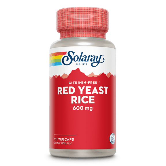 Solaray Red Yeast Rice, Healthy Heart & Cardiovascular Support, Non-Irradiated & Citrinin-Free