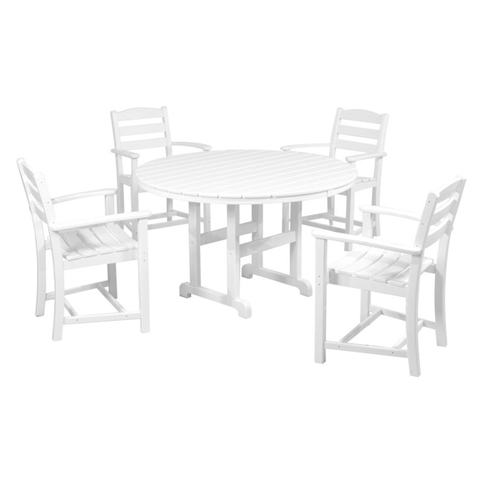 POLYWOOD La Casa Cafe 7-Piece Dining Set in White - image 1 of 4