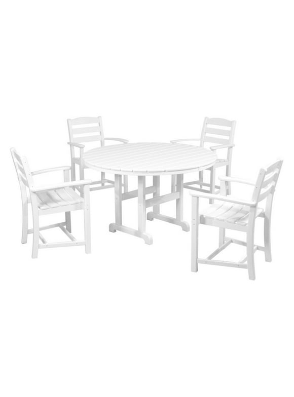 POLYWOOD La Casa Cafe 7-Piece Dining Set in White